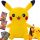  PIKACHU POKEMON PLÜSCH MASKOTTCHEN GROSS XXL 65 CM + 2× Pokemon Karten OBSIDIAN FLAMES 1 Beutel mit 10 Karten