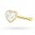  GOLD-NASE-OHRRING pr. 585 HERZ mit Zirkonia 14k