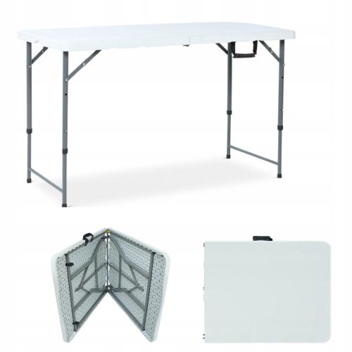 Gartentische und Stühle für die Terrasse Coiltisch, Kunststoff, Verriegelung vor dem Zusammenklappen, weiß
