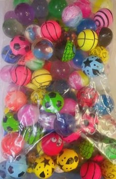  GUMMI-Bälle, Gummibälle, 12 Stk. 3 cm, MIX-Set, groß