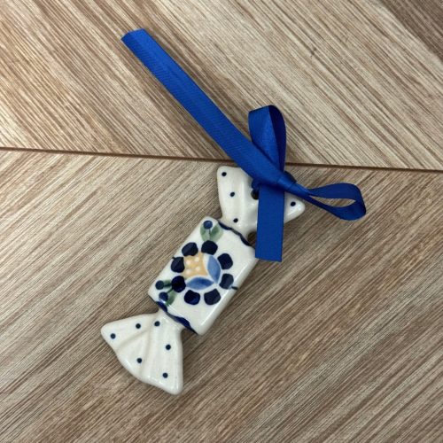 Rechteckiger Bonbon aus Keramik, dekorativer Anhänger. RU Ceramika Bolesławiec