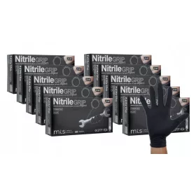   MTS Sicherheit und Schutz Nitrile GRIP Expert Black Handschuhe schwarz starker Gogrip Größe 10 - XL 250 Paar