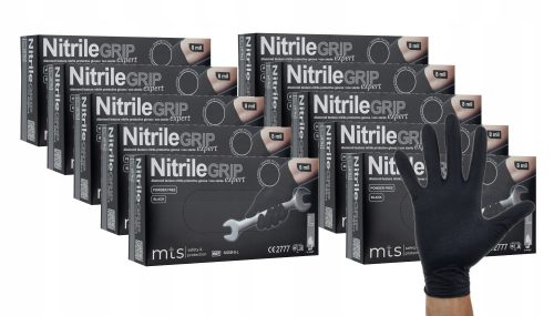 MTS Sicherheit und Schutz Nitrile GRIP Expert Black Handschuhe schwarz starker Gogrip Größe 10 - XL 250 Paar