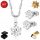  SET AUS SILBERHALSKETTE FÜR DAMEN MIT 925-ZIRKONIA-KETTE + OHRRINGEN