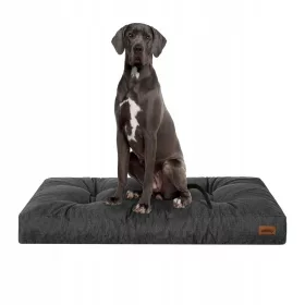   Matratze Bett Couch Laufstall für einen großen Hund Schwarz XXL 130x100 Hobbydog