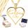  Gold-Herz-Halskette „I Love You“ mit Herz-Zirkonia 925 + DRUCK