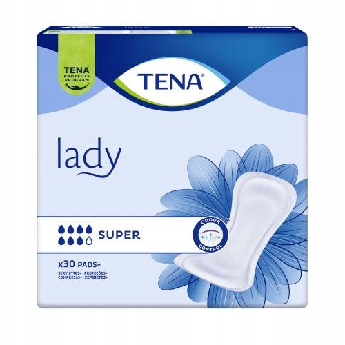  TENA LADY Super, 30 Stück – anatomische Einlagen