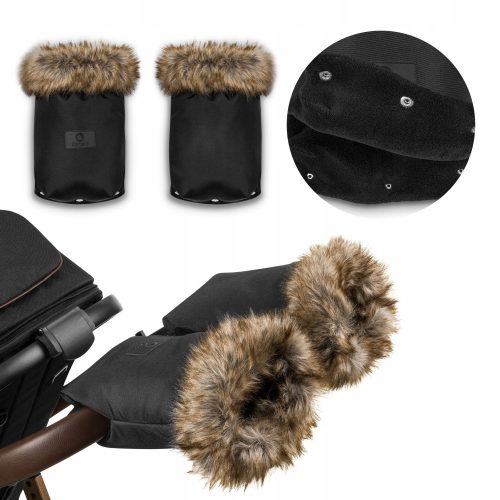  Kinderwagenhandschuhe Muffs mit Fell. Isolierte Lionelo Handmuff-Handschuhe