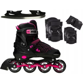    SET: Inlineskates 2in1 Rollschuhe – Skates + PROTEKTOREN 34-37