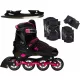  SET: Inlineskates 2in1 Rollschuhe – Skates + PROTEKTOREN 34-37