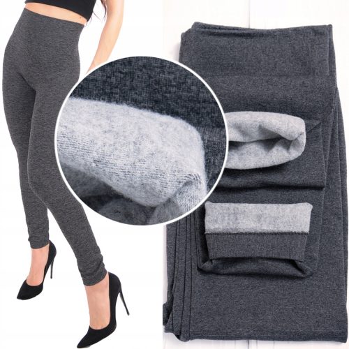  MELANGE SEAMLESS HIGH WAIST Winter-Leggings, FLEECE-FUTTER, dicke Winter-Leggings