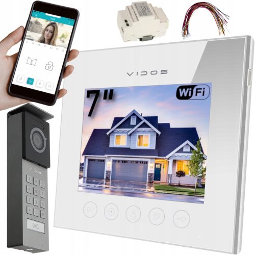 WiFi-Video-Gegensprechanlage-Monitor M11W-X weiß Vidos + 2 weitere Produkte