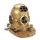 Dekorative Figuren und Skulpturen für zu Hause Nachbildung eines goldfarbenen Taucherhelms aus Metall im Vintage-Stil