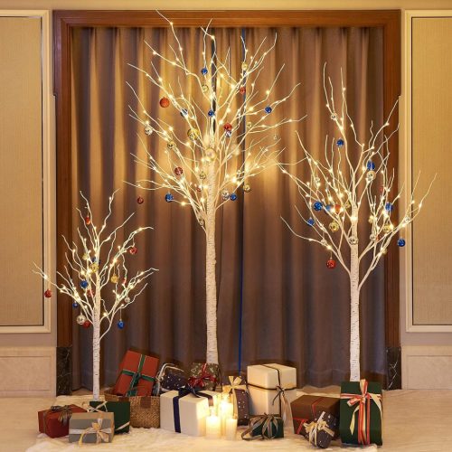  Deko-Birke mit LED-Beleuchtung 150cm Weihnachten