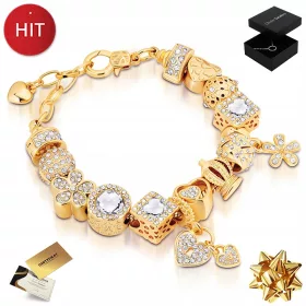  585 GOLD MODULARES CHARMS-ARMBAND-SET FÜR DAMEN