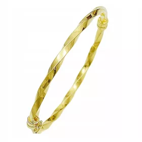    Damen-Goldarmband, starr, gelockt, Pr. 585. Kostenlose Gravur