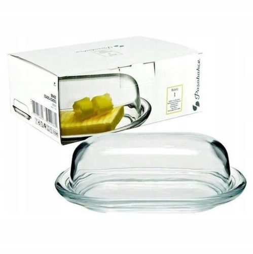 Buttergerichte Pasabahce Basic Butterdose, transparentes Glas