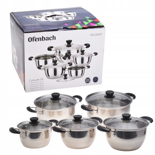 Kochset Ofenbach Topfset, Edelstahl, 10-tlg.