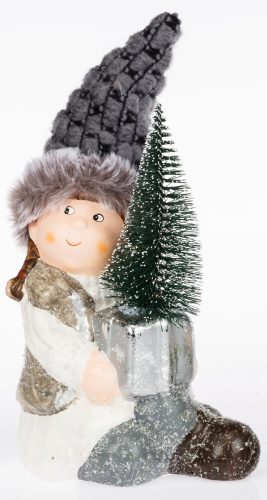  WEIHNACHTSVERZIERUNG, KERAMIKFIGUR, MÄDCHEN