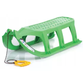    PROSPERPLAST TATRA große Rutsche, Schlitten, Seil für Kinder, grüne Läufer