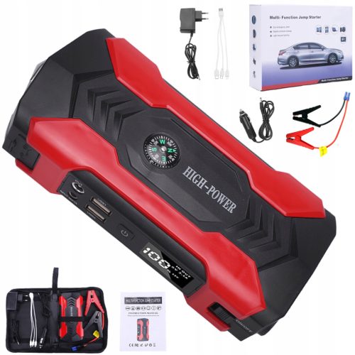 POWERBANK ZUM SPRINGEN EINES AUTOS MIT LED-LICHT UND LCD-DISPLAY