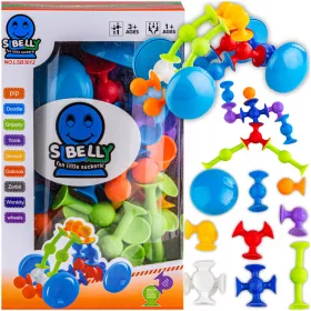    SET KREATIVE Bausteine Bunte Saugnäpfe Happy Smileys 76-tlg