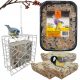 Boxen (Häuser) und Vogelhäuschen METALLFUTTER FÜR FETTBLÖCKE + FETTBLOCK FÜR VÖGEL 3 Stk