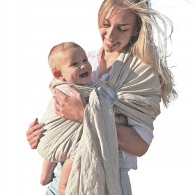  Der Belly M Ring Sling aus Leinen