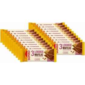   Knusprige Waffeln mit Drei-Korn-Mischung in Milchschokolade von Sonko, 36g x 22 Stück