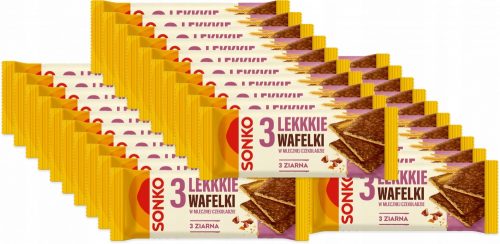 Leichte Waffeln mit drei Körnern in Milchschokolade von Sonko, 36g x 33 Stück