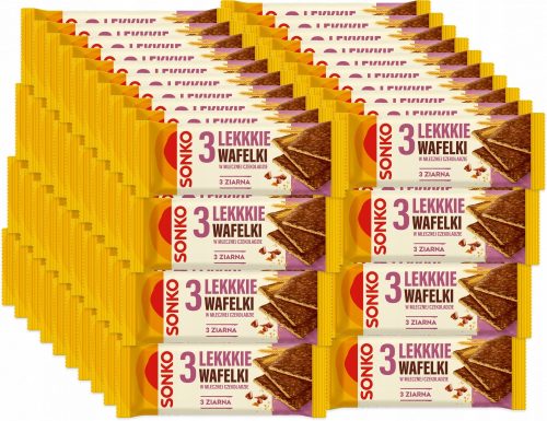 Leichte Waffeln mit 3 Kornarten in Milchschokolade, Sonko 36g x 99 Stück