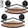 Badezimmerregale Schwarzes Badezimmer-Set – 2 x Bambus-Badezimmerregale GAVI Loft – Yoka