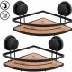 Badezimmerregale Schwarzes Badezimmer-Set – 2 x Bambus-Badezimmerregale GAVI Loft – Yoka