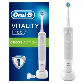    Oral-B Vitality 100 Elektrische Zahnbürste mit Braun-Technologie, weiß, 1 Stk
