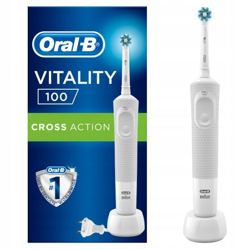  Oral-B Vitality 100 Elektrische Zahnbürste mit Braun-Technologie, weiß, 1 Stk