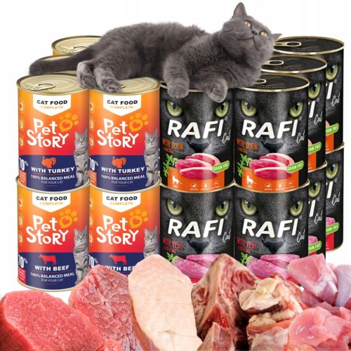  PETSTORY Alleinfuttermittel mit Truthahn 400g Stücken in Soße für Katzen