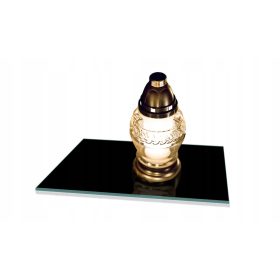  GLASSTÄNDER FÜR BLUMENKERZEN 40x30, SCHWARZ