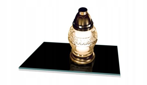  GLASSTÄNDER FÜR BLUMENKERZEN 40x30, SCHWARZ