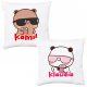  SET AUS ZWEI KISSEN FÜR PAARE DUDU UND BUBU BÄREN + NAMENSGESCHENK