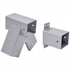 Wand- und Schwenkverbinder 90x90 mm 90° grau