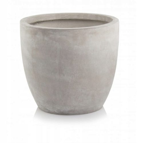 Töpfe und Pflanzgefäße für den Außenbereich und den Garten Polnix Blumentopf 44 cm x 45 x 44 cm Durchmesser 45 cm Keramik in den Farbtönen Grau und Silber