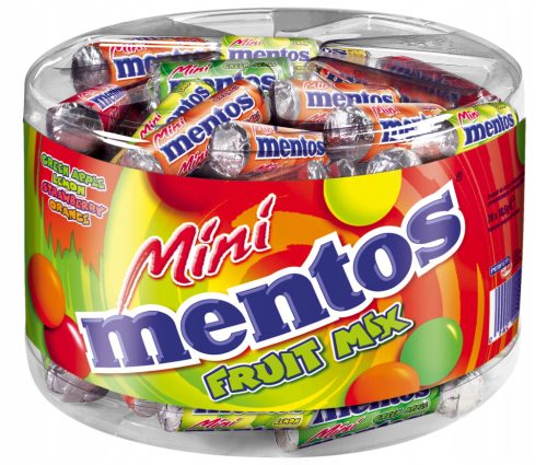 Mentos Mini Mix im Glas 735g - Entdecke 70 Mini Rollen mit verschieden Aromen