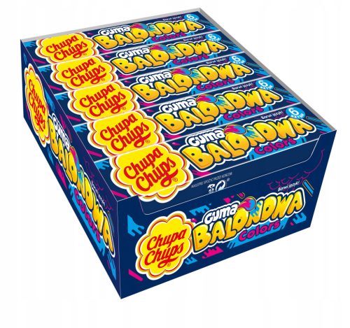 CHUPA CHUPS Colors Gummiballons 27,6g - Bunter Kauspaß, der die Zunge färbt (20er Pack)
