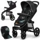  KINDERWAGEN BIS ZU 22 KG, GROSSE RÄDER, LIONELO ANNET-ZUBEHÖR-SET + doppelseitiger, hydrophober, weicher Lionelo Seatliner-Kinderwageneinsatz