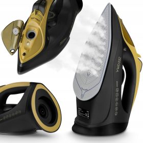    Zeegma ZE-IRONEE BLACK Bügeleisen 2600 W + ZE-IRONEE BLACK Wasser-Nachfüllbehälter