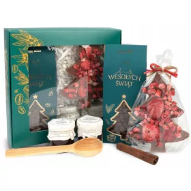    Geschenkset FÜR WEIHNACHTEN, Geschenk zum Nikolaustag, Paket mit Schokoladenkaffee