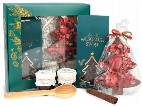  Geschenkset FÜR WEIHNACHTEN, Geschenk zum Nikolaustag, Paket mit Schokoladenkaffee