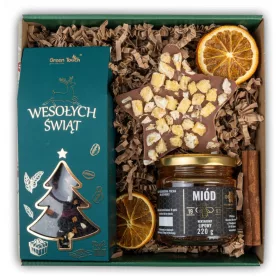    WEIHNACHTSGESCHENK-Set für den Weihnachtsmann, Tee-Honig-Schokolade-Stern-Box