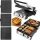  Barbecue, Panini, klappbar, traditioneller Elektrogrill ECG KG2033 silber/grau 2000 W