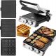  Barbecue, Panini, klappbar, traditioneller Elektrogrill ECG KG2033 silber/grau 2000 W
